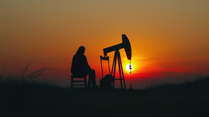 Naklejka premium India Announces Billion-Dollar Oil Discovery
