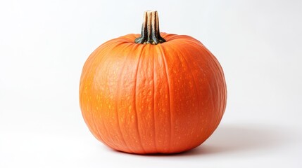 Obraz premium whole ripe pumpkin on white background