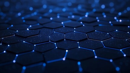 Obraz premium Futuristic New Year background with wireframe fireworks and glowing stars on a sleek navy-to-cobalt gradient background 