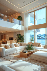 Naklejka premium A luxurious modern living room