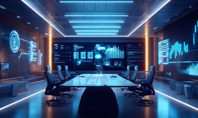 Futuristic Business Collaboration: AI-Driven Strategies, Augmented Reality Insights, Virtual Reality Simulations, and Holographic Financial Data for Smart Office Innovation