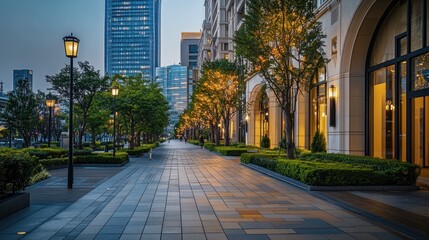Evening Stroll Through Urban Oasis
