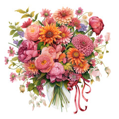 Mom's Love Bouquet on white background