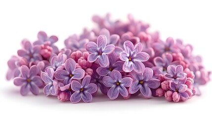 Obraz premium purple and blue flowers on a white background