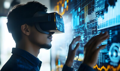 Futuristic Business Collaboration: AI-Driven Strategies, Augmented Reality Insights, Virtual Reality Simulations, and Holographic Financial Data for Smart Office Innovation