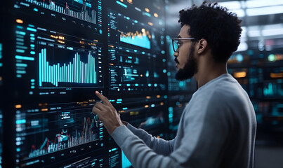 Futuristic Business Collaboration: AI-Driven Strategies, Augmented Reality Insights, Virtual Reality Simulations, and Holographic Financial Data for Smart Office Innovation