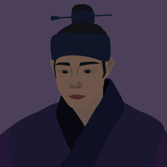 korean prince in purple outfit