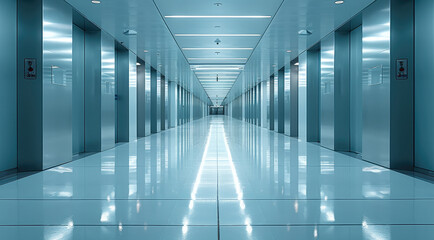 Fototapeta premium A space where different emergency luminaires, recessed, suspended.
