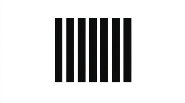 Classic barcode icon with black vertical lines, isolated on a white background