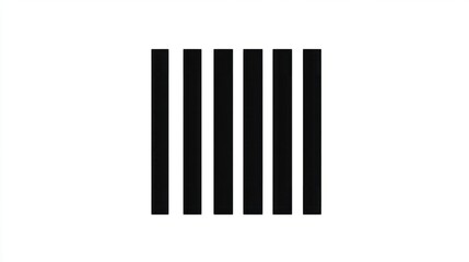 Clean barcode icon with simple black lines, isolated on a white background