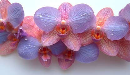 Fototapeta premium purple and blue flowers on a white background