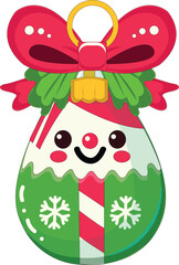 Christmas Wreath with Christmas Balls Vector Design