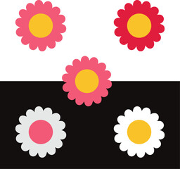 set of flower vector design