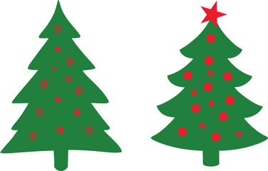 christmas tree isolated on white background