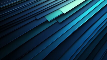 Obraz premium Striped corrugated metal wall with horizontal lines, abstract blue background