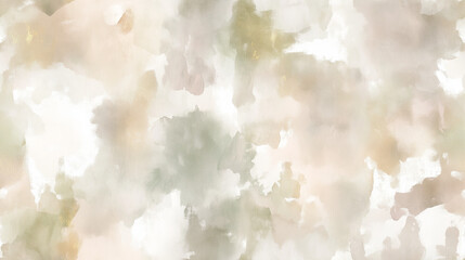Obraz premium Seamless watercolor texture with soft earth tones and gold accents on light background