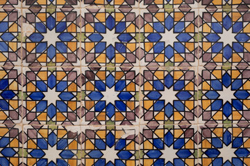 Intricate tilework creates a mesmerizing geometric pattern