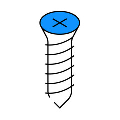 bolt metal assembly line icon vector. bolt metal assembly sign. isolated symbol illustration