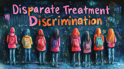 Illustration highlighting disparate treatment and discrimination in education