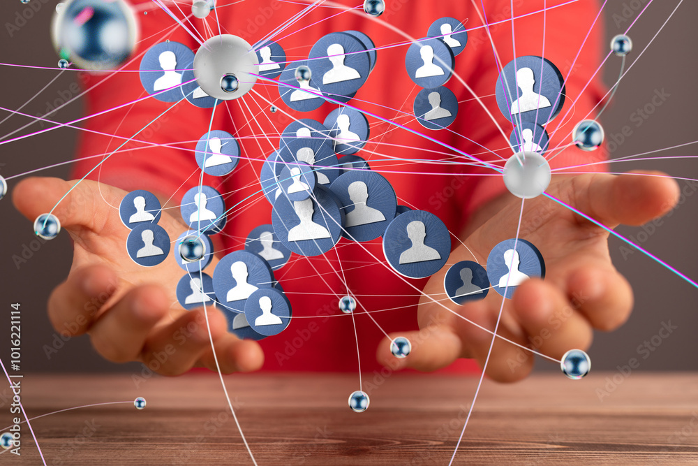 Aufkleber conference team work connection digital concept