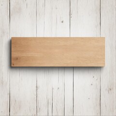 Naklejka premium Blank wooden sign on weathered white wood background