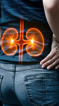 Human organ demo: structure and function of kidneys, effects of kidney disease, analyzing condition's progression and its implications for general health and wellness.