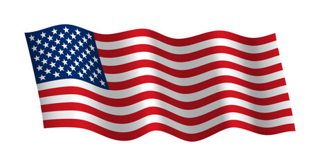 Obraz premium United States Flag Vector Closeup Illustration