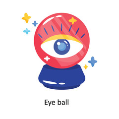 Obraz premium Eye ball doodle vector outline Sticker. EPS 10 file
