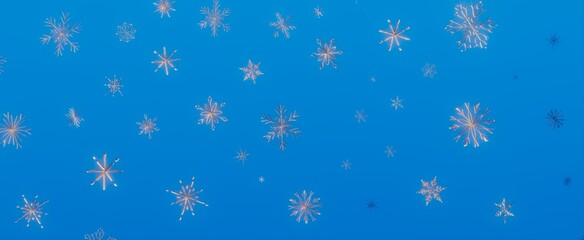 Abstract Winter Snowflakes