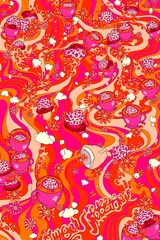 Fototapeta premium Swirling Psychedelic River of Color