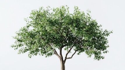 Obraz premium Tree on transparent background, real tree green leaf isolate die cut png file