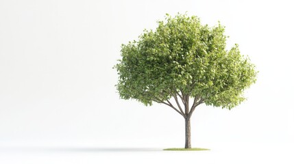 Obraz premium Tree on transparent background, real tree green leaf isolate die cut png file