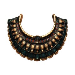 Ancient Egyptian collar necklace made of gold and stone