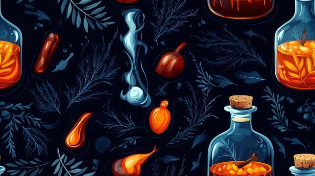 Minimal Halloween potions and ingredients, modern clean look