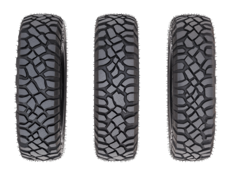 Kollektion schwarzer Motorradreifen-Profilabdrücke für Automobildesign