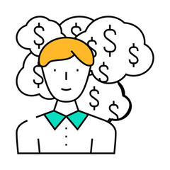 personal business ethics line icon vector. personal business ethics sign. isolated symbol illustration