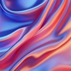 Obraz premium colorful Soft blue satin fabric with flowing waves, smooth texture, and subtle pattern, ideal for wallpaper, curtains, or backdrop design