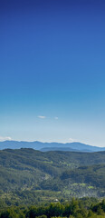 The landscape of Carpathian Mountains in the cloudy weather. Perfect weather condition in the summer season