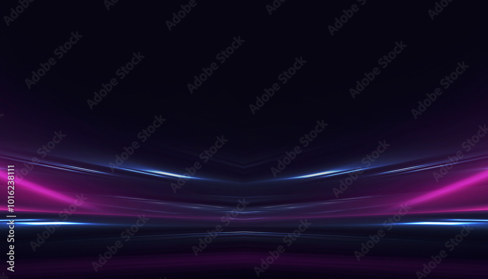 Wall mural abstract neon background with rays and spotlights.