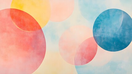Abstract Background with Pastel Colors and Geometric Shapes