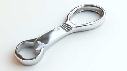 Modern chrome can opener on a white background high-quality realistic design ideal for kitchenware and product display purposes.. Generative AI