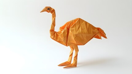 Origami Ostrich Paper Bird Craft Animal Figurine