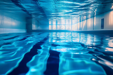 Obraz premium pool swimming swim pool competition training lane sport underwater water swimming background blue spa active bright colours compete cool cross exercise fitness healthy leisure lifestyle