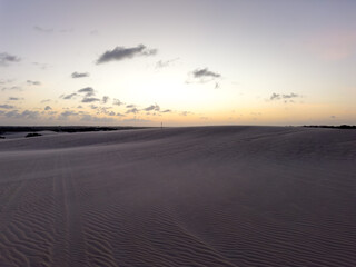 Genipabu dunes, Brazil at sunset