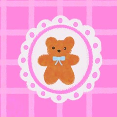 Teddy bear seamles pattern for children and nursery