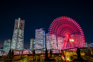 みなとみらいの夜景　神奈川県横浜市みなとみらい