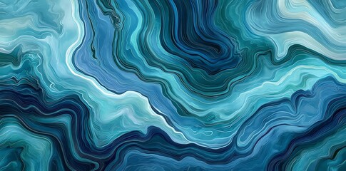 Fototapeta premium Abstract blue and green swirly background.