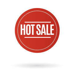 Red Sale sign, Label hot sale, Red Hot sale sticker	