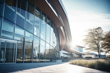 Building architecture light city.