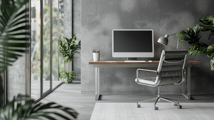 Sleek Office Setup for Virtual Meetings